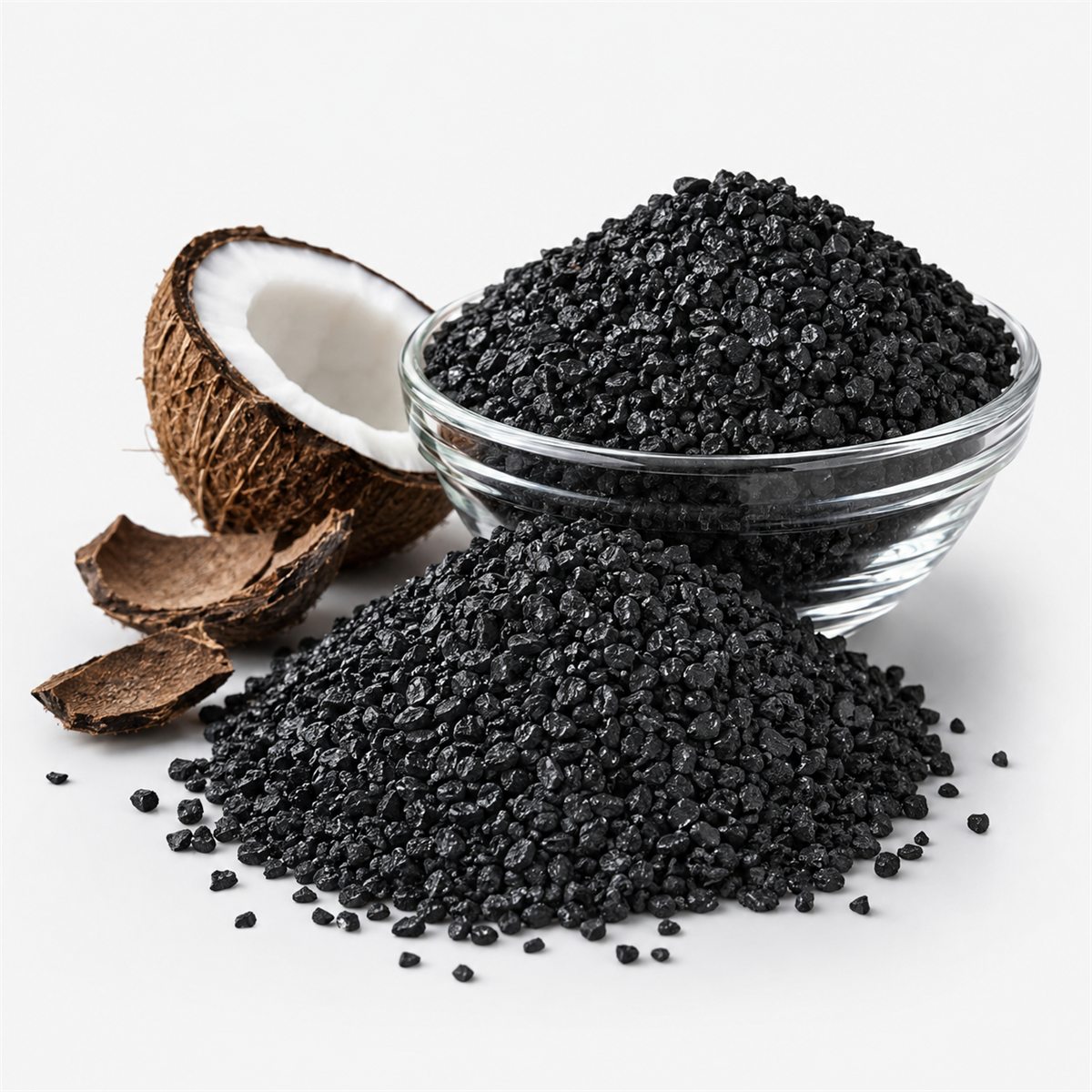Coconut shell granular activated carbon with coconut shell raw material