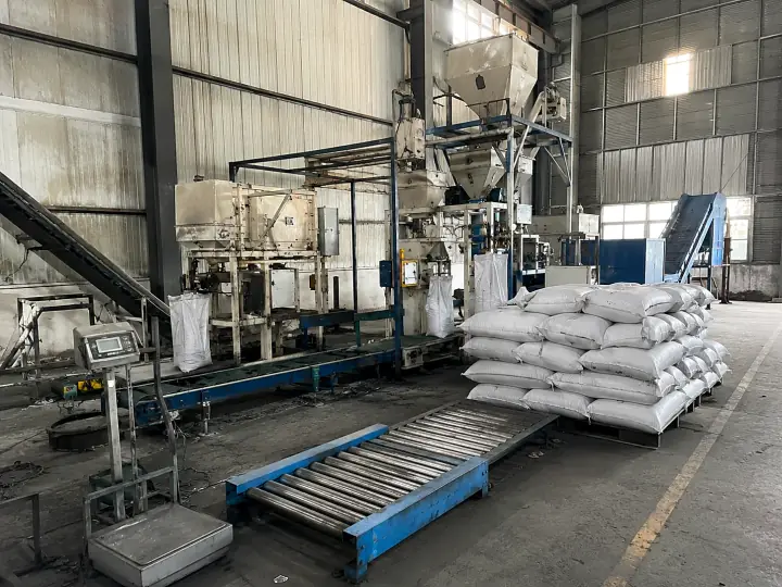 Activated carbon automatic packing workshop and bag conveyor